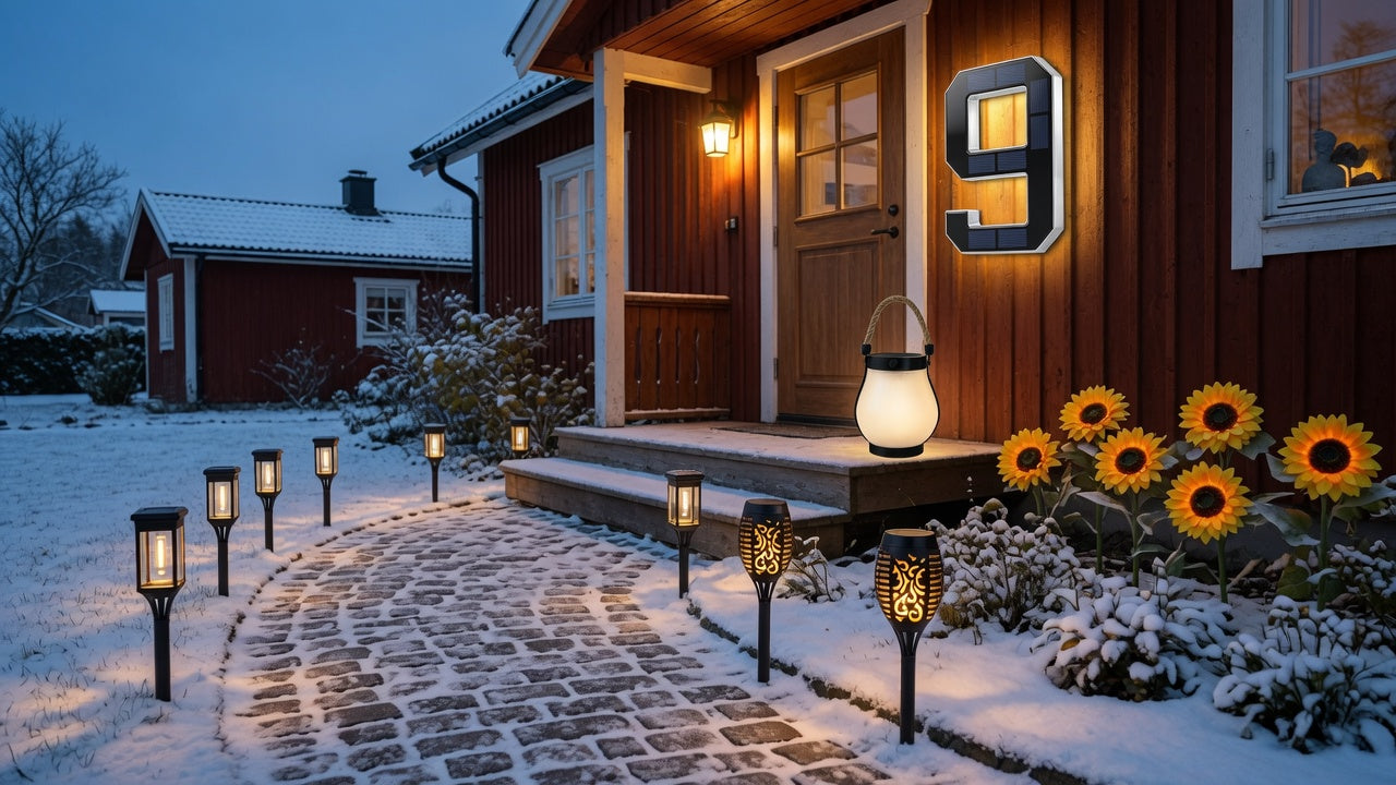 Fungerar solcellslampor på vintern? Så funkar det i Sverige