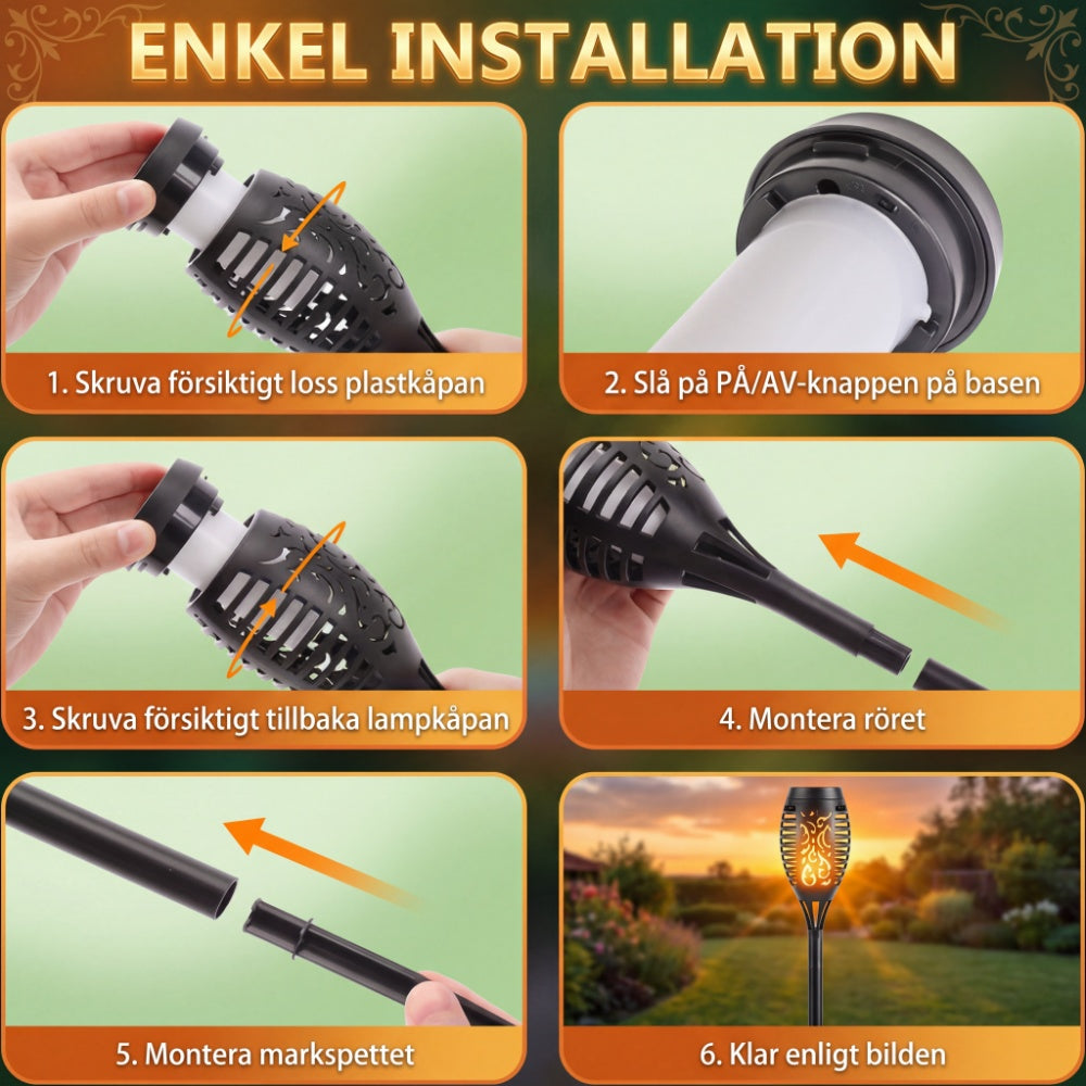 NordicGlow™ Solcellsdriven fackla